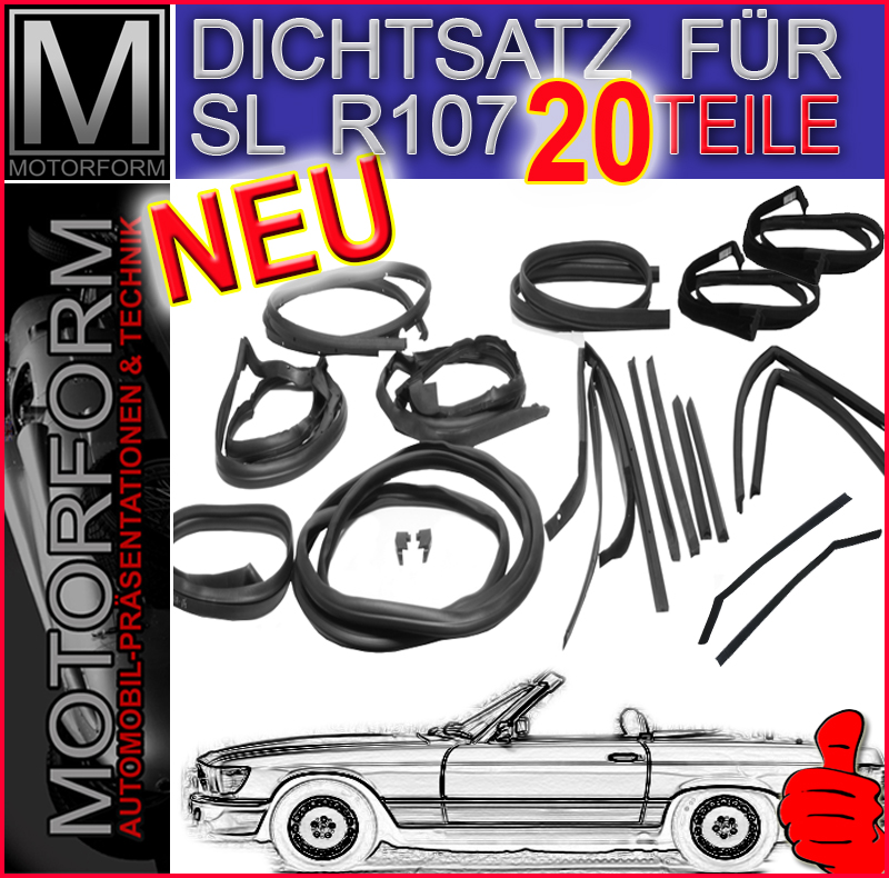 Edelstahl Einstiegsleisten für Mercedes R107 / C107 - Oldtimer-Ersatz,  129,90 €