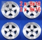 4 Aftermarket Penta wheels rims size 8x16 + 9x16 H2 NEW
