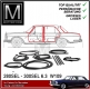 Mercedes W108 109 SEL Dichtsatz Karosserie 11 Dichtungen