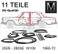 OE Qualität Mercedes W108 Dichtsatz Karosserie 11 Dichtungen