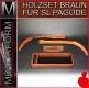 Mercedes SL W113 Pagode Holzsatz 4-teilig braun